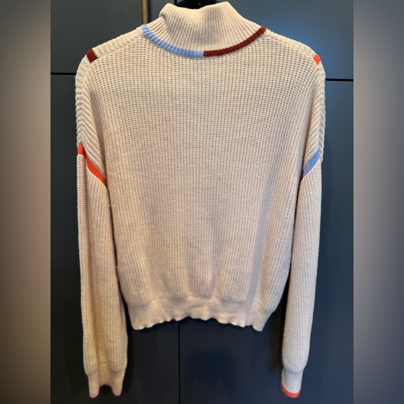 THML Colorblock Quarter Zip Knit Sweater | Size L - Picture 3 of 4